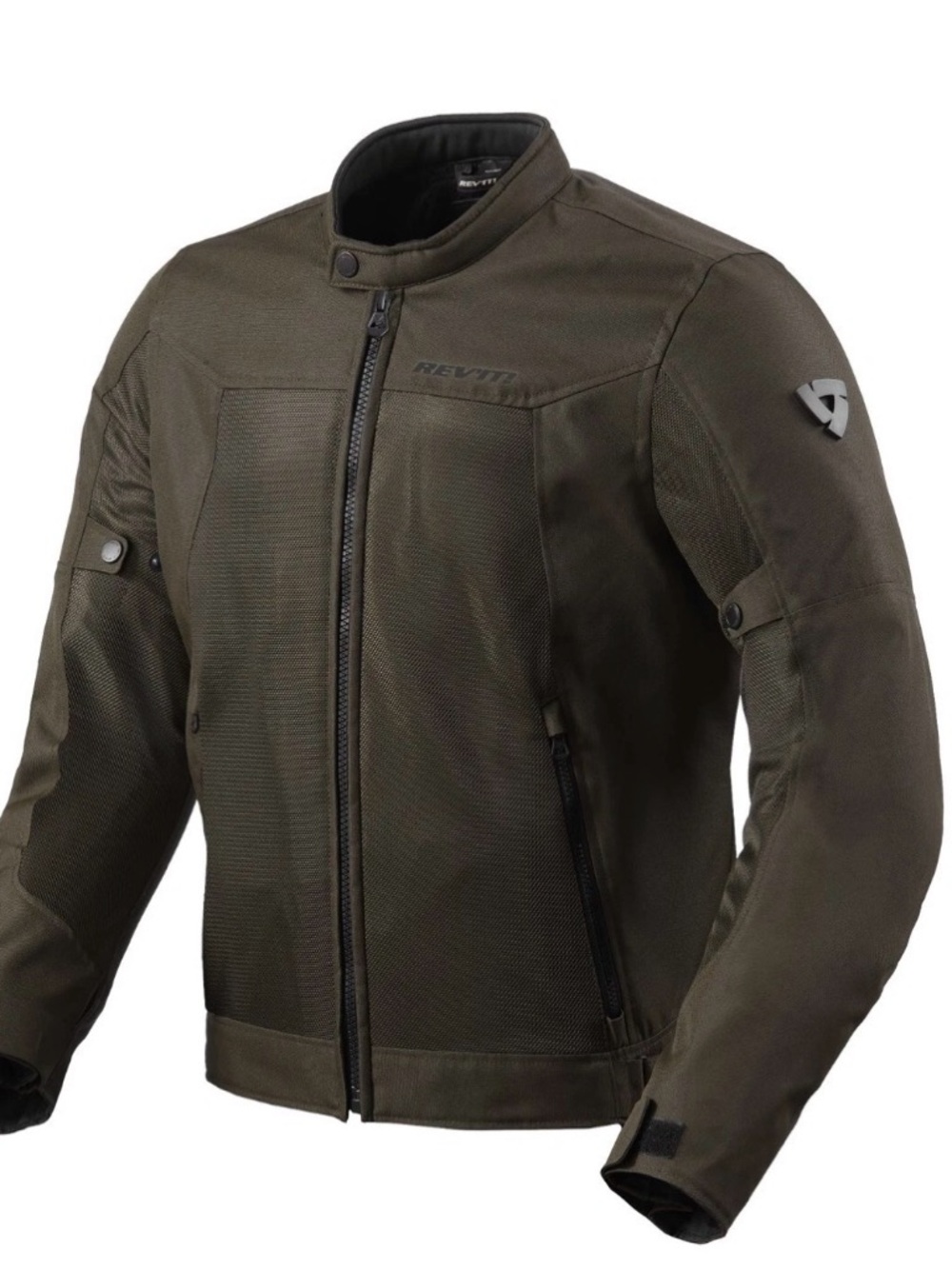 Revit Eclipse 2 Jacket Black Olive Motorcycle Jacket w/ Arm Pads, Size XL